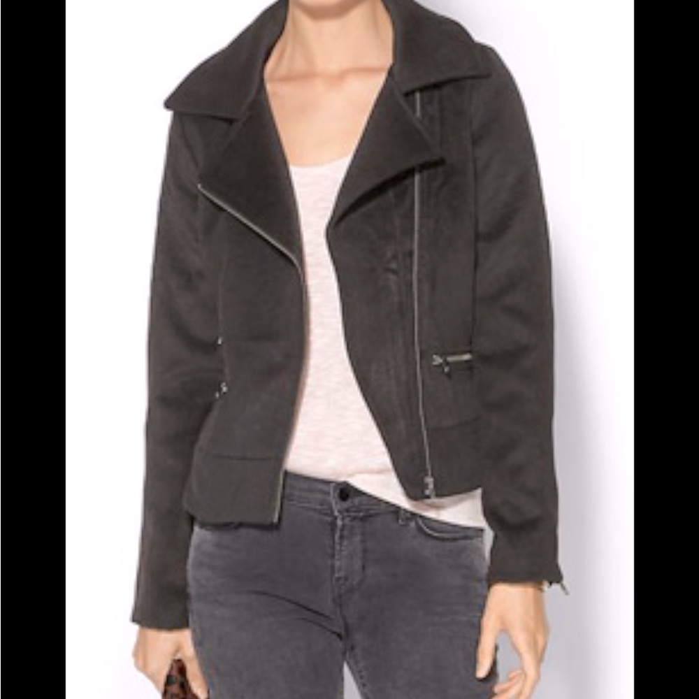 Piperlime wool moto jacket in black. Size small